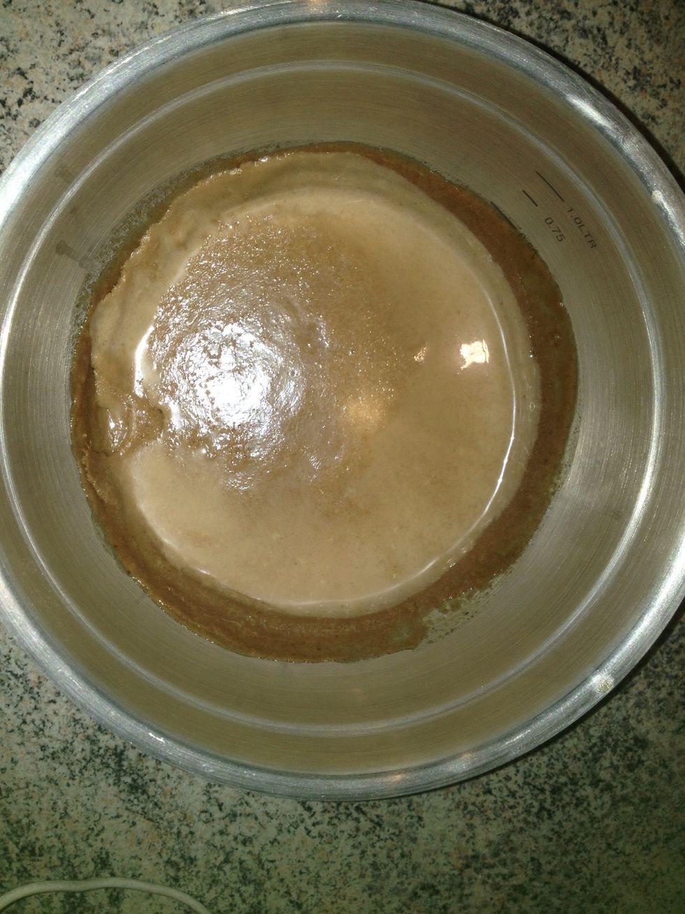 This is the frosting after 10 hours in the refrigerator