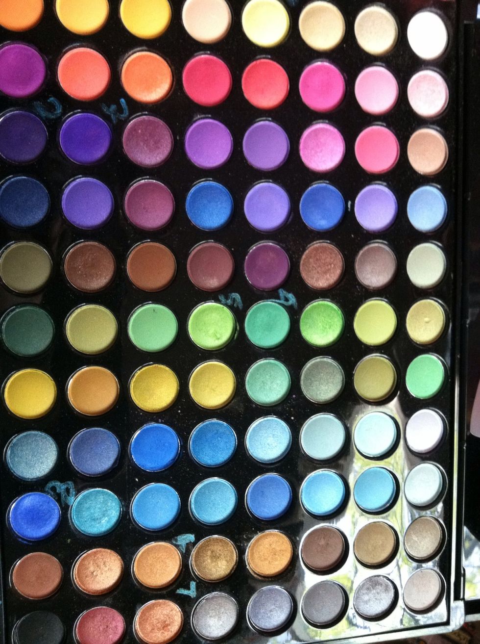 This is the fun part. You can use any colored eyeshadows you already have.