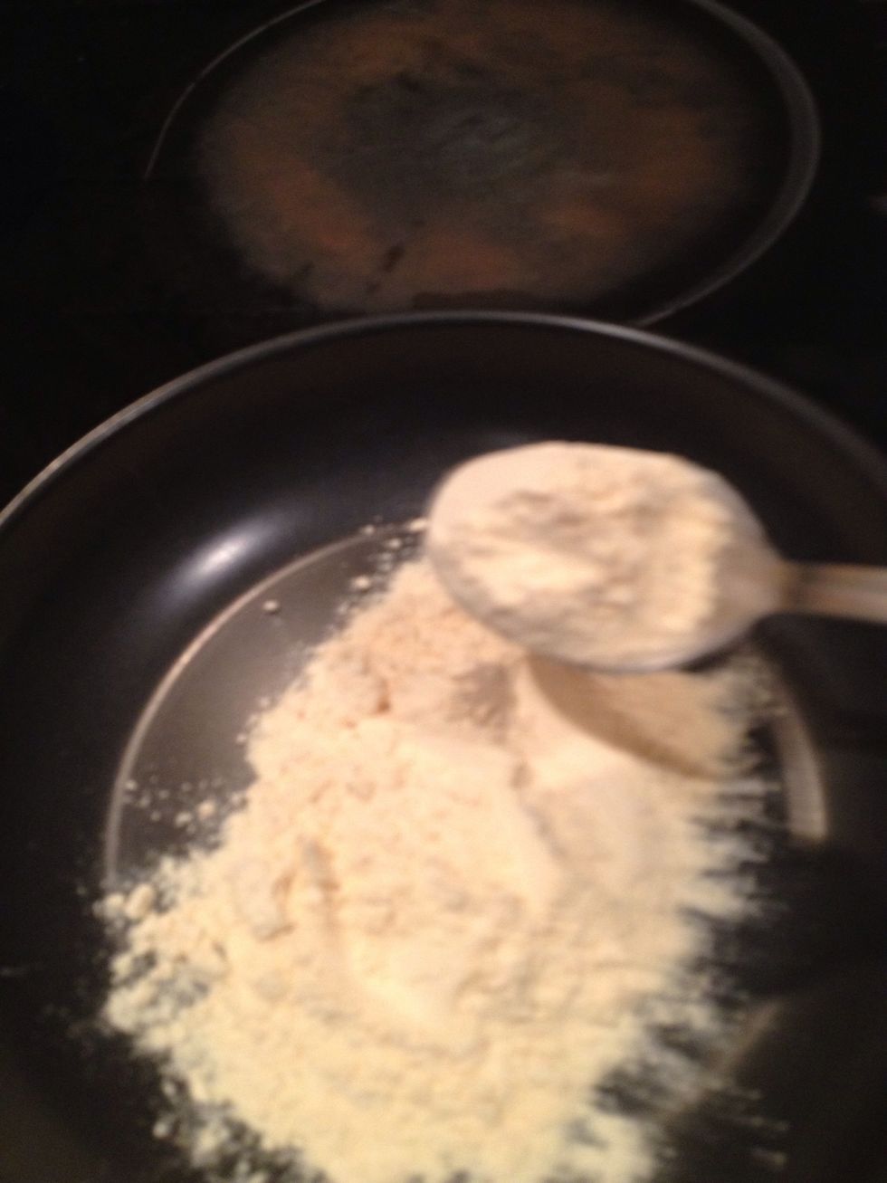 This is the gram flour that has to be roasted. I made a video but apparently it's too long! \ud83d\ude32