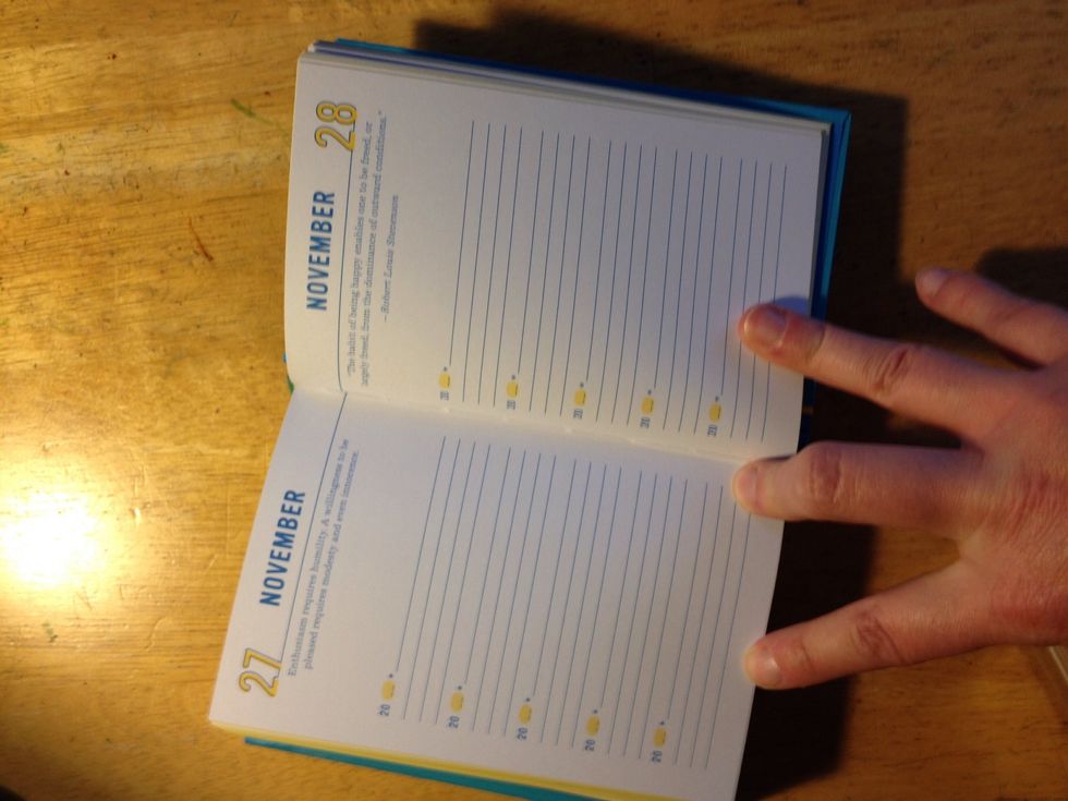 This is the Happiness Project line a day inside. It has quotes that may inspire an entry.