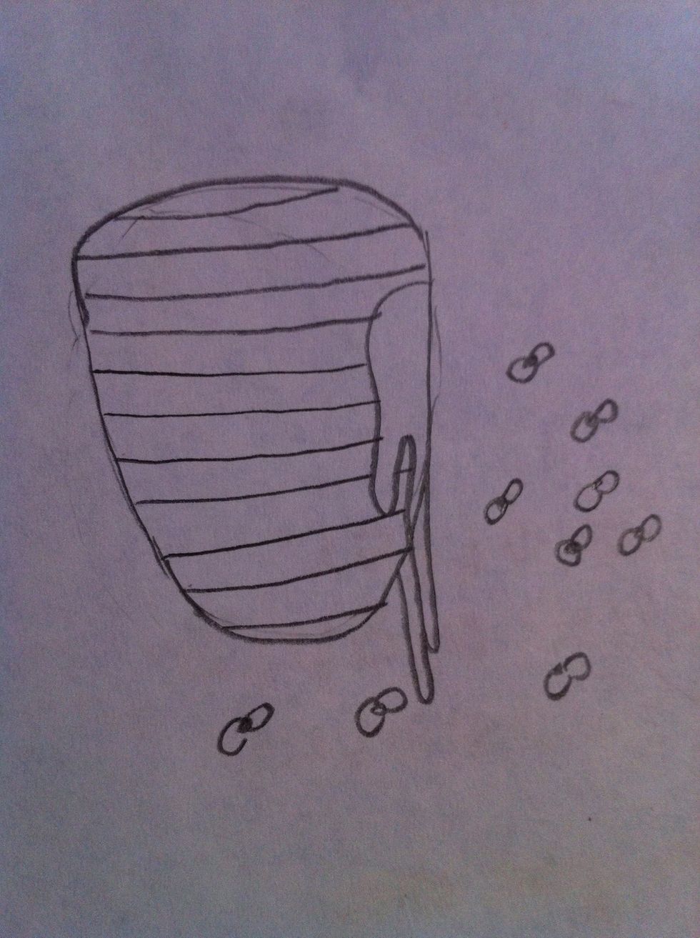 This is the honey I did just do kind of a oval and do lines, and add honey and bees!