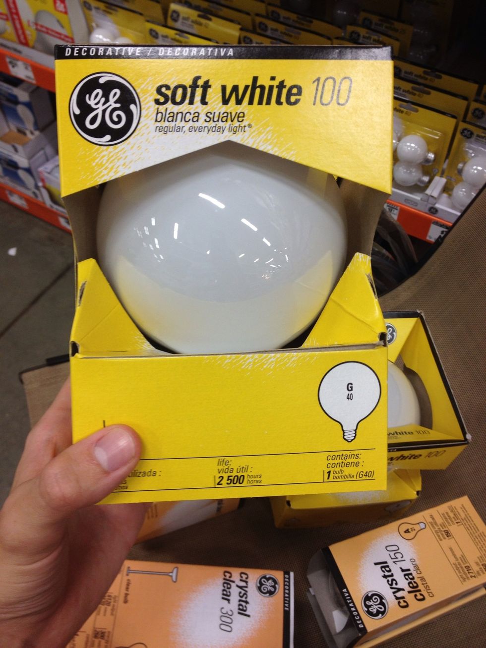 This is the largest globe bulb I could find. The frosting doesn't matter because it can easily be rinsed away with cold water.