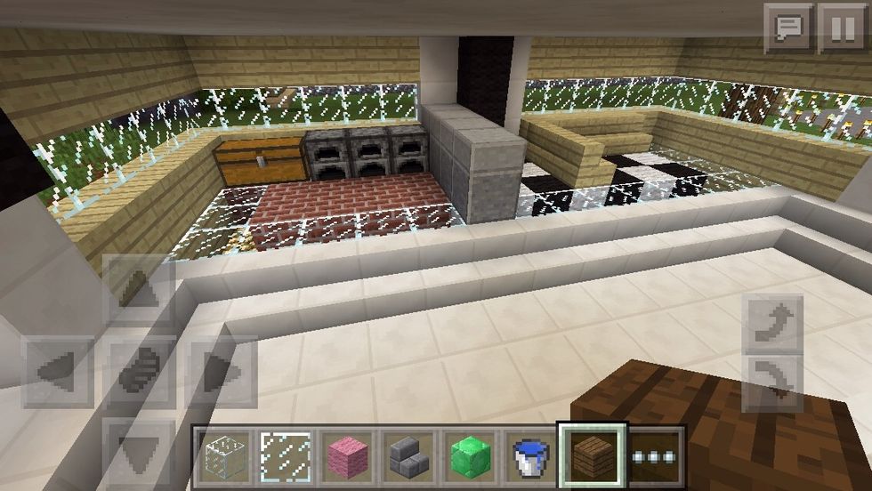 This is the little kitchen area with the living room couch
