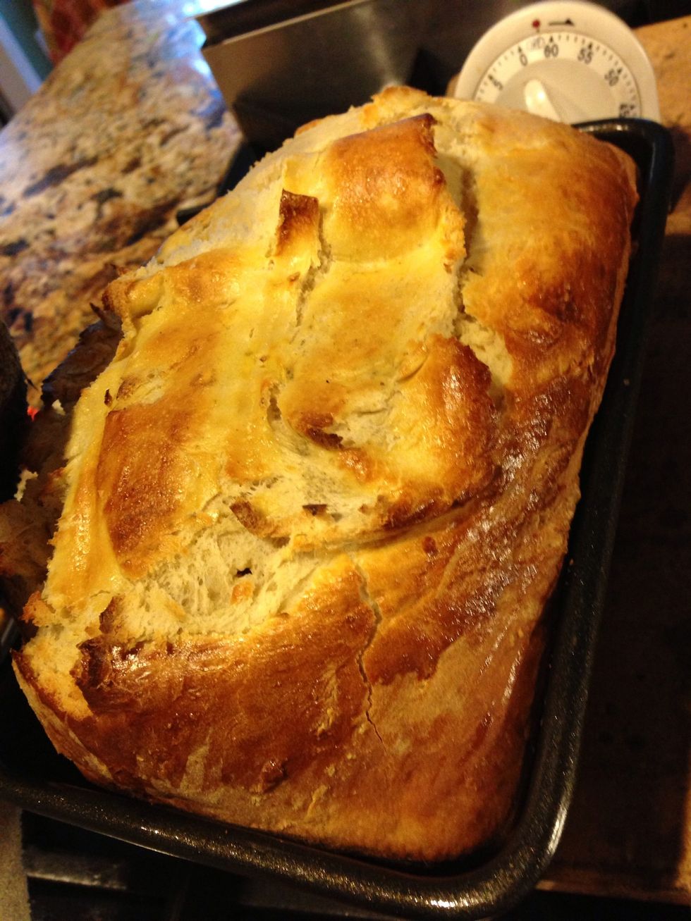 This is the loaf version. Needs to be baked longer, than the braid!