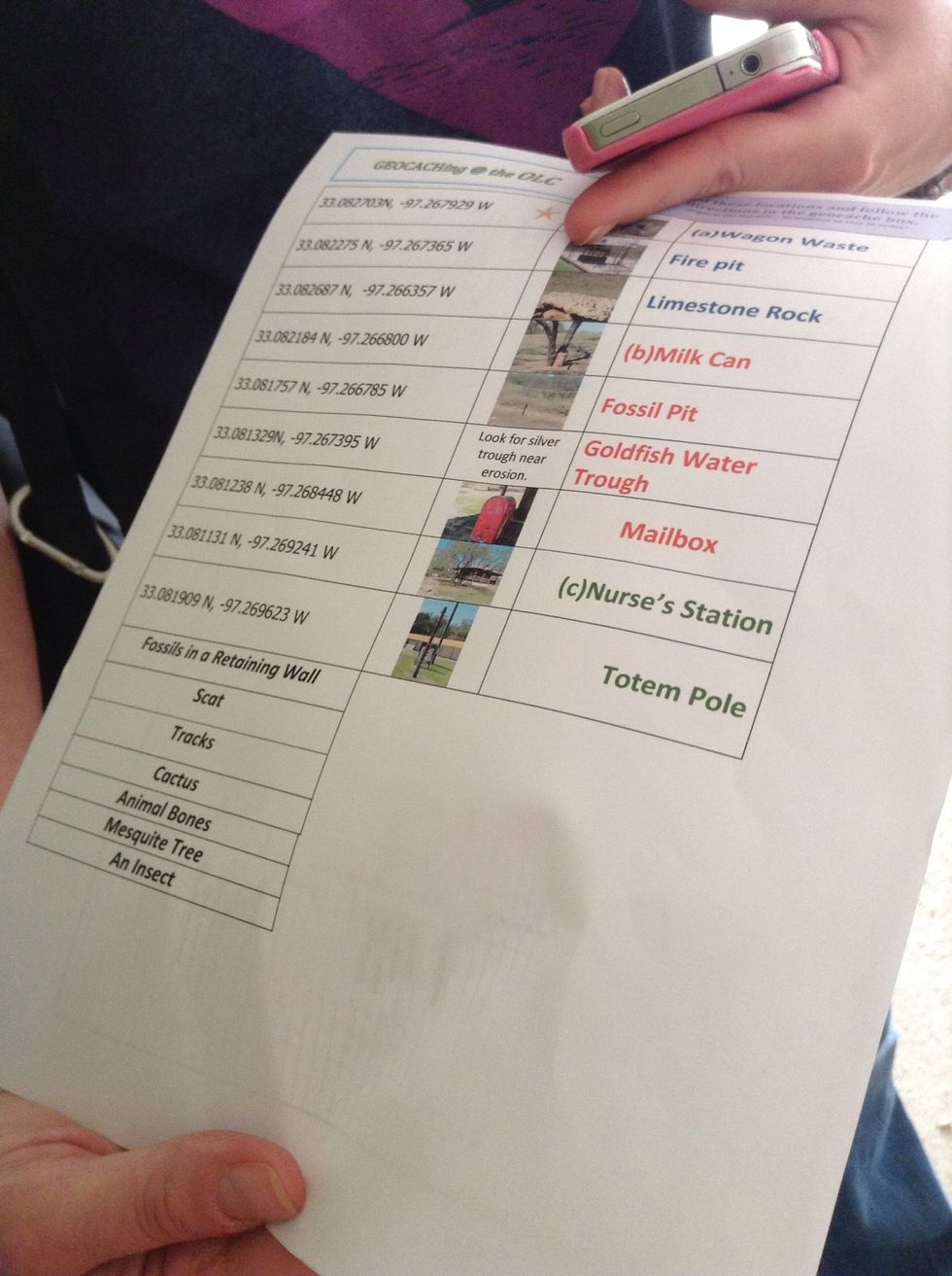 This is the map to when we went geo-caching!