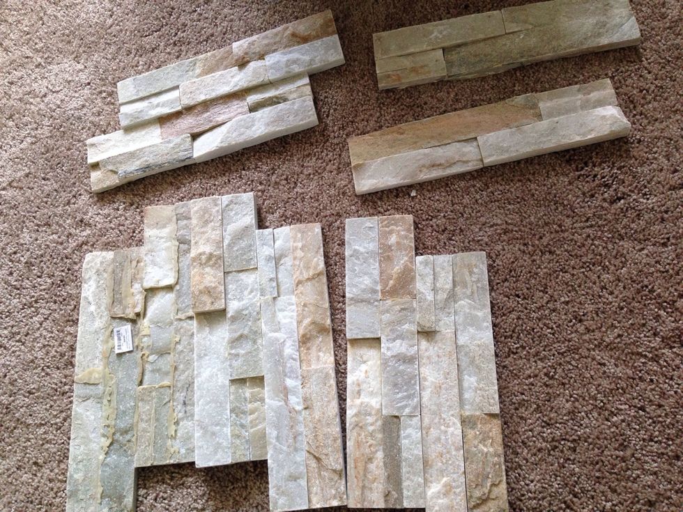 This is the mosaic I decided to use since it doesn't require grout it just needs the adhesive putty on the back .Which I think it way easier and looks great!! I'll take a better pic of the supplies