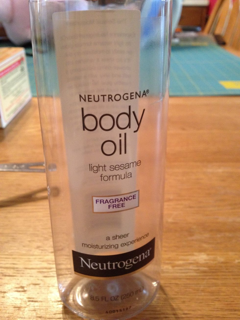 This is the oil I use in my scrubs. It is light and doesn't leave me feeling greasy or slimy. Make sure to be aware of buying the fragrance free vs. the scented version! I made that mistake once. :)