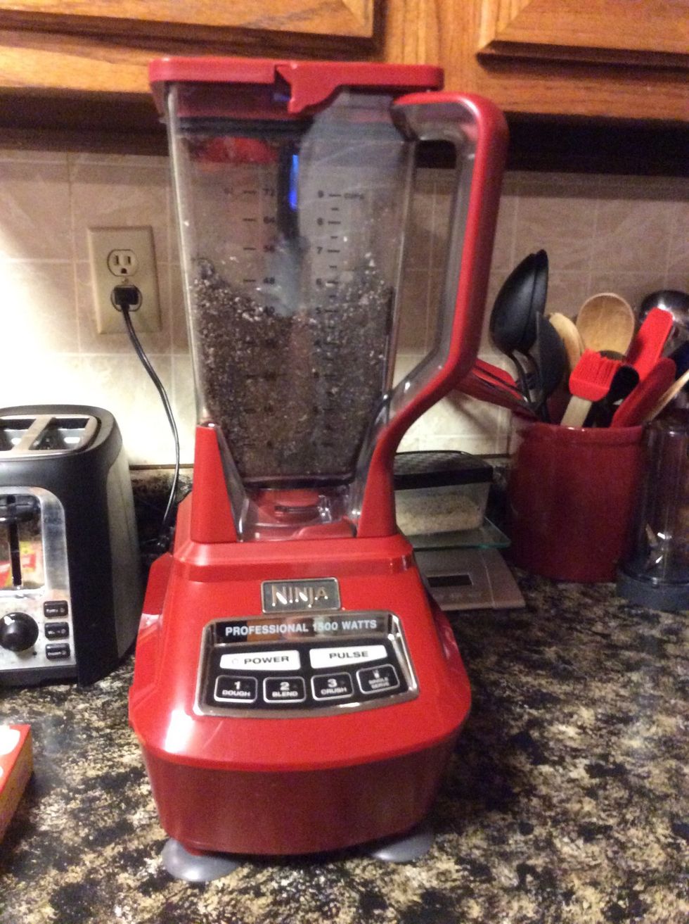 This is the Oreos after they are blended.