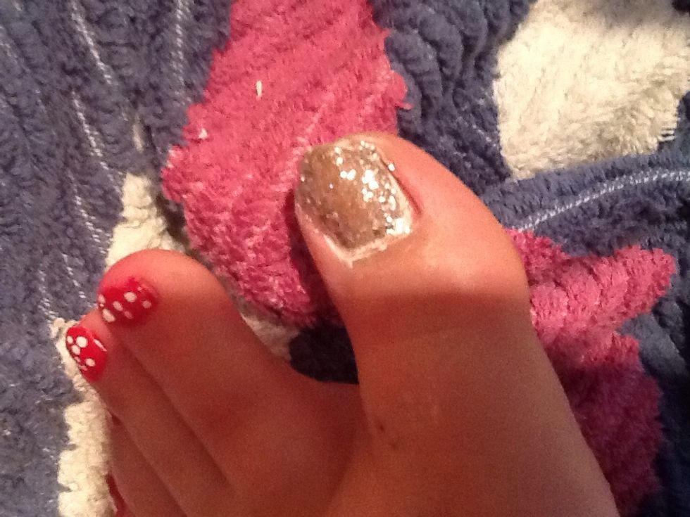 This is the other side- I did glitter on big toe