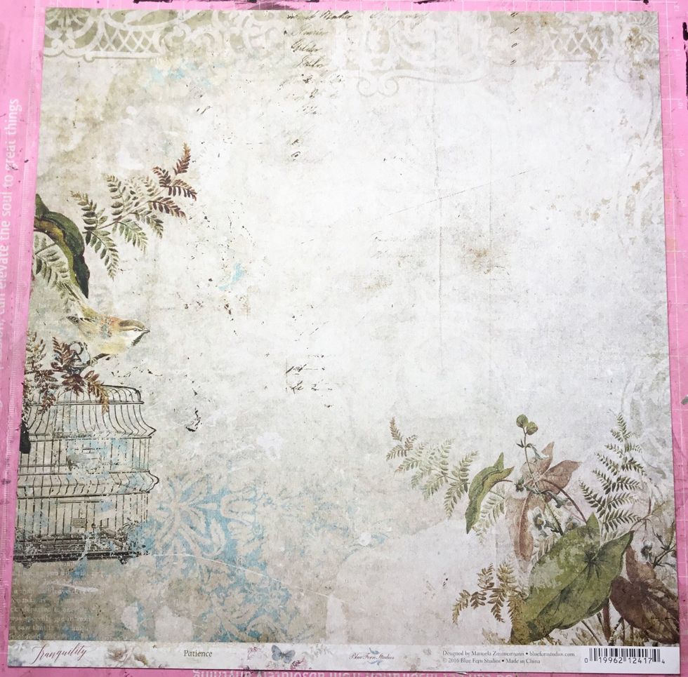 This is the paper you will need from the Tranquility Collection. You will need 2 pieces of this and you will need to fussy cut out the images.