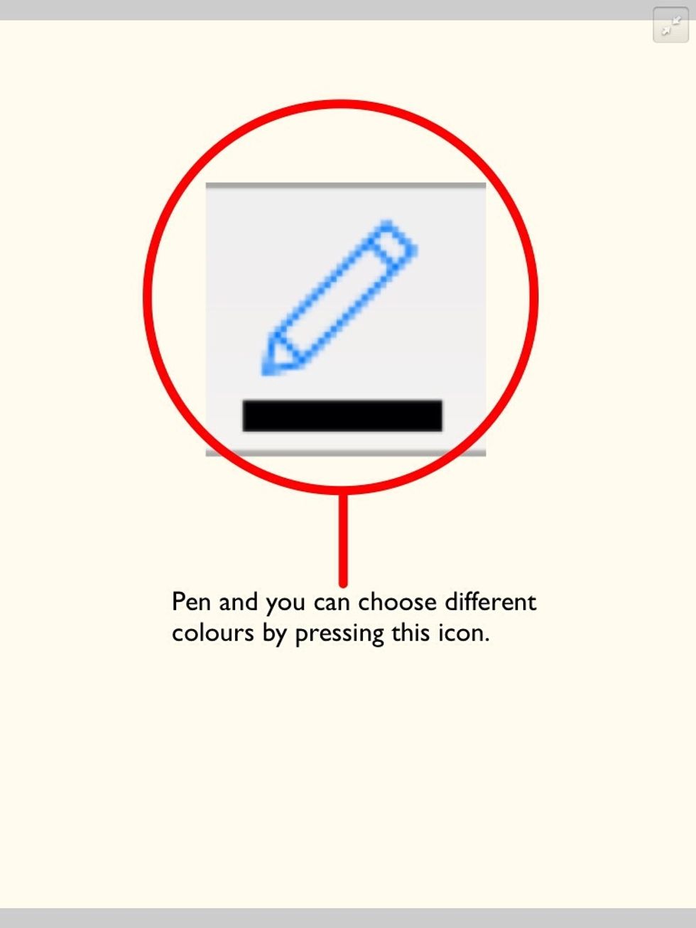 This is the pen to write or draw with.