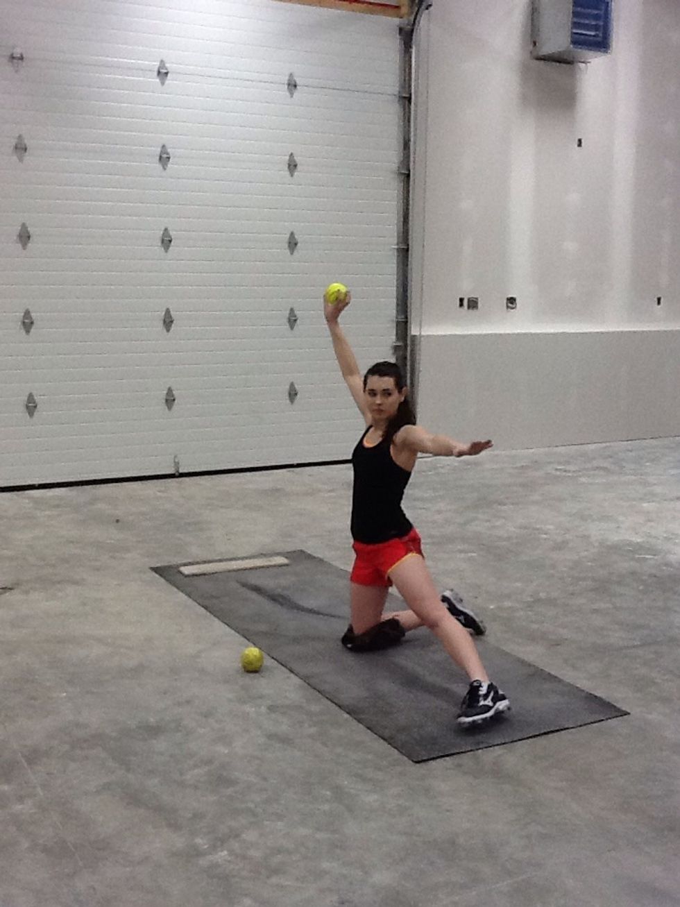 This is the position you want to be in for this drill. It replicates the feeling of being in open position, but restricts the body from closing at all because the legs remain stationary.