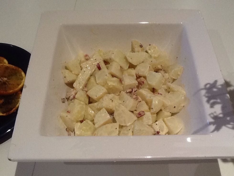 This is the potato and bacon salad