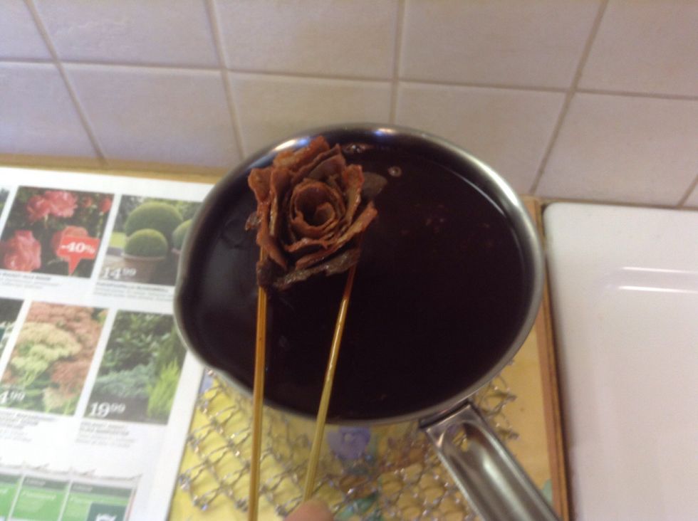 This is the rose after the first dip.