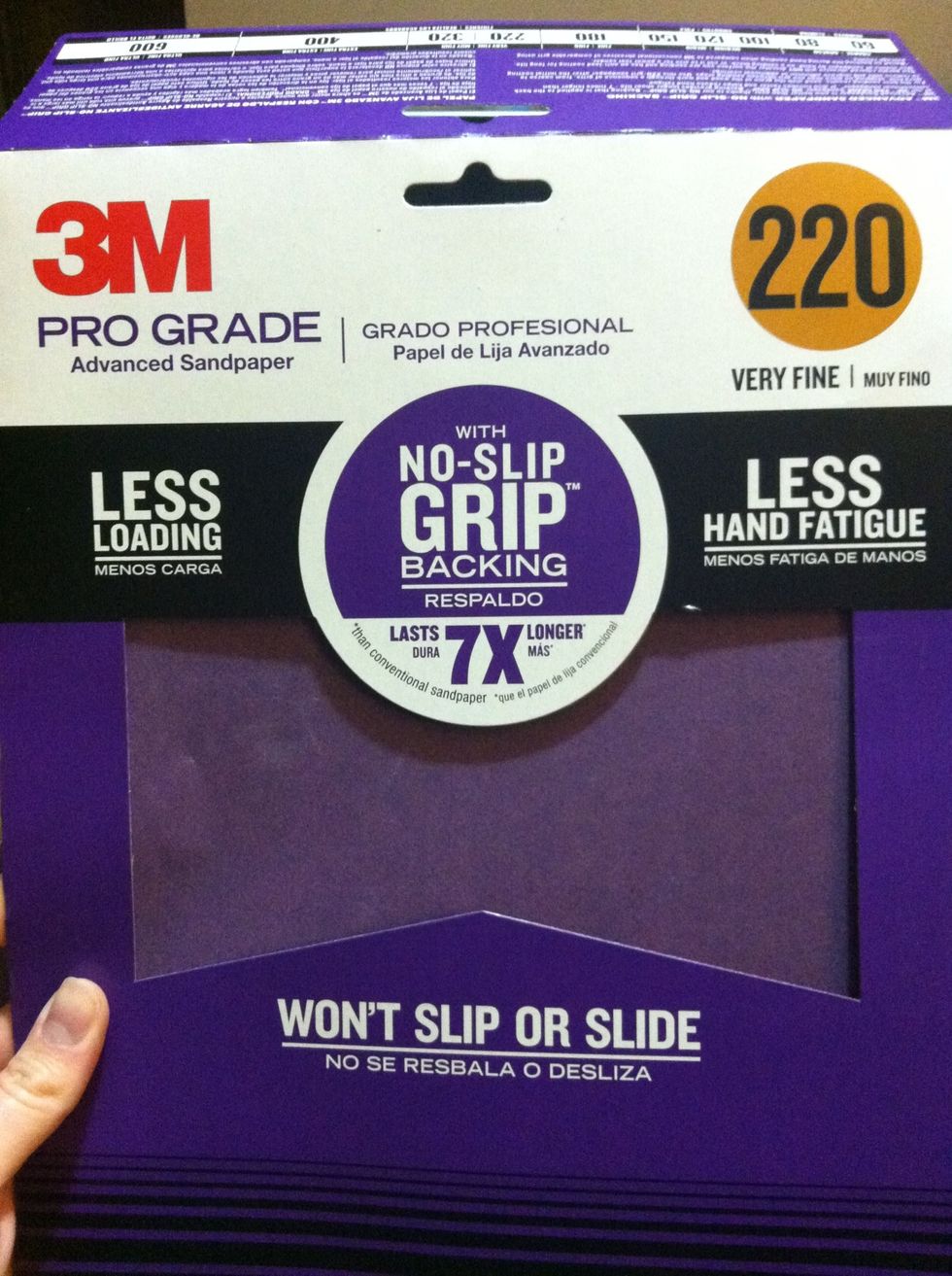 This is the sandpaper I got. It came with 3 sheets. The finer the grit the more detail will be preserved. If you want more of a speckled look, go with a grittier sandpaper.