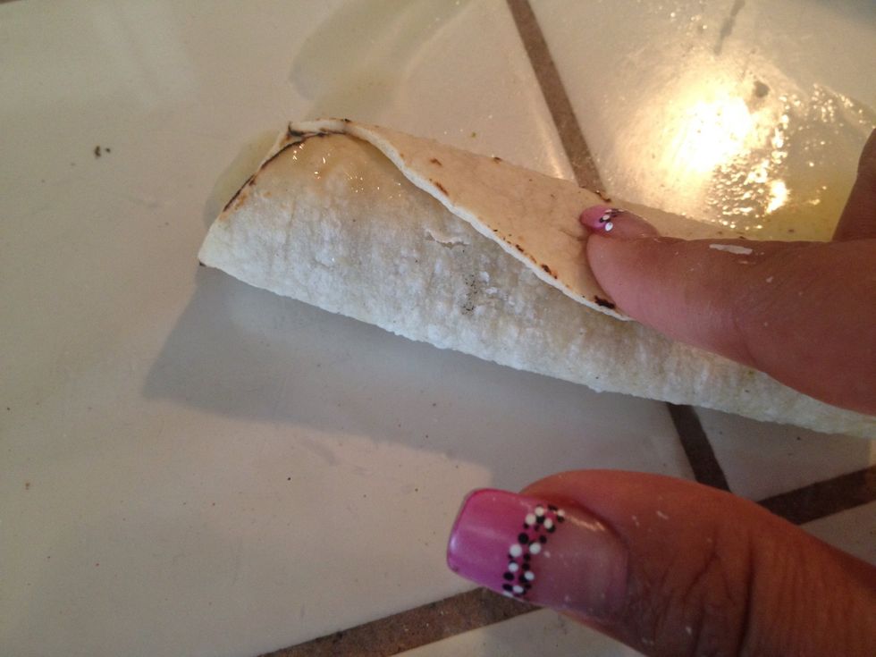 This is the "seam" of the tortilla.