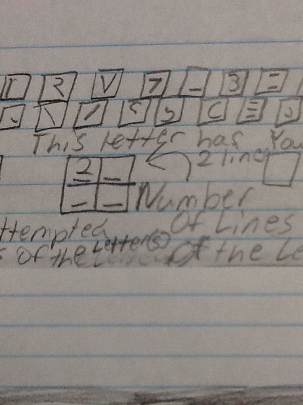 This is the second box to the right of the first box, the Letter Master gives the amount of lines in each letter.