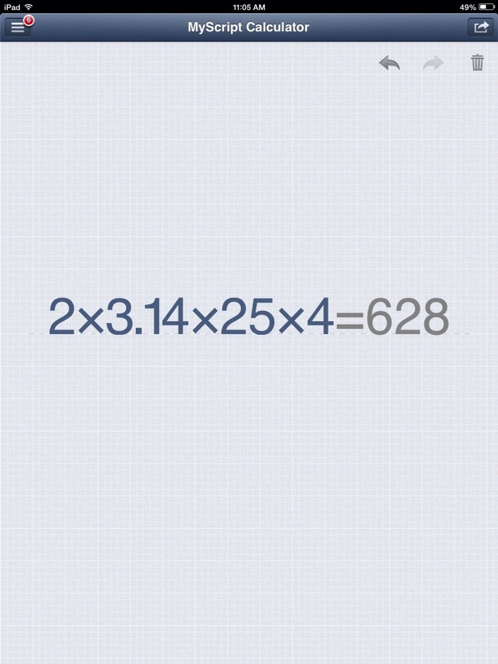 This is the second calculation for the area.