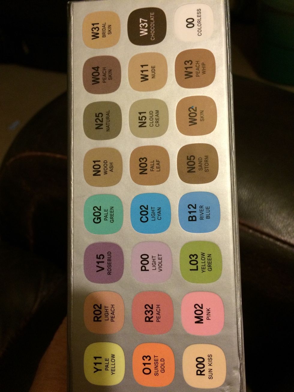 This is the set I used plus black.