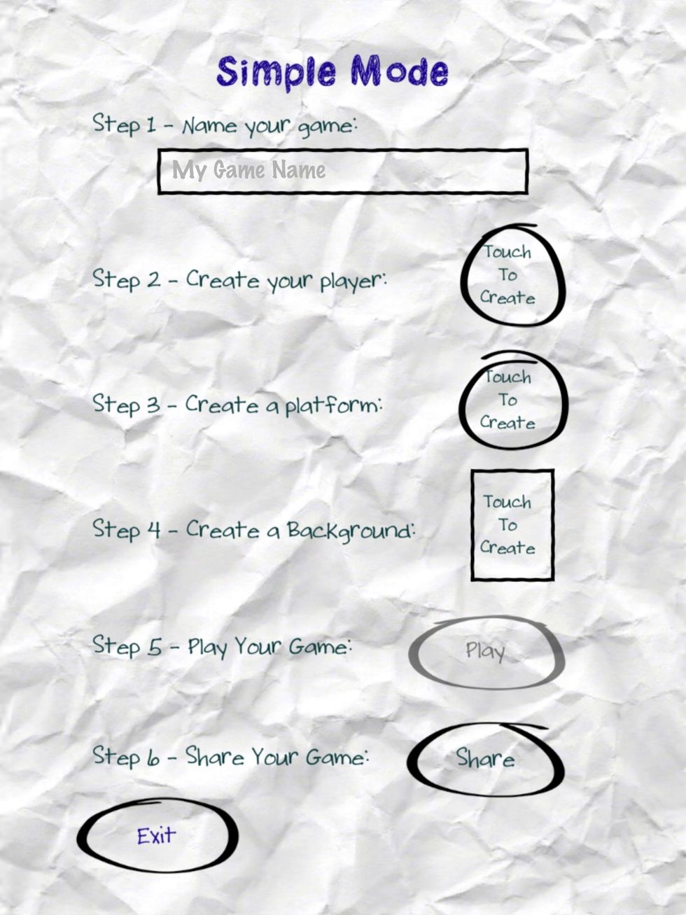 This is the Simple Mode game setup. Follow steps on screen and you'll be done in no time to play your game.