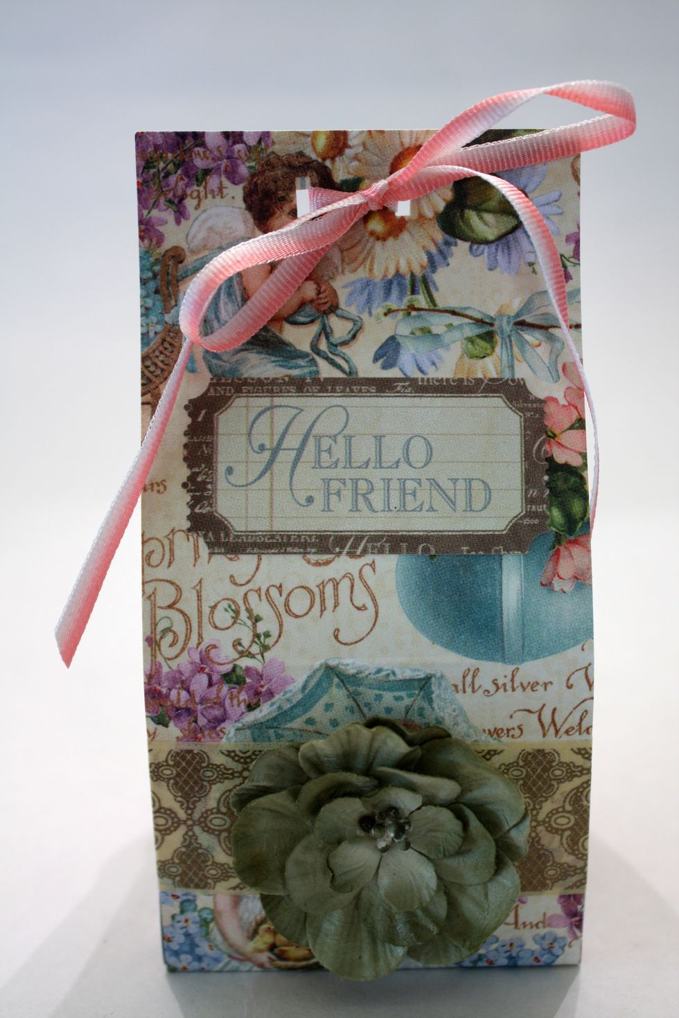 This is the simple one. I Hot Glued on a Petaloo Flower for extra decoration