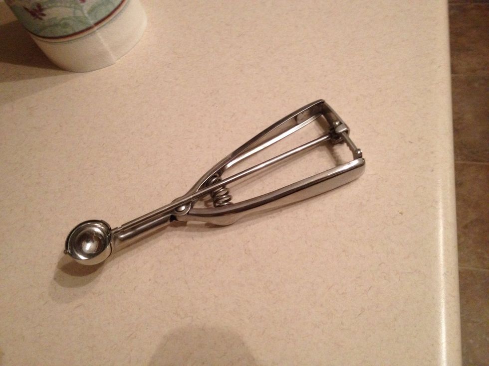 This is the size scoop I use...perfect little bite sized cookies.