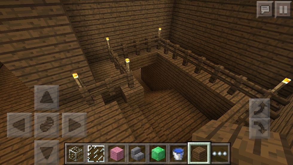This is the stairway I was just going to do straight stairs but an L shaped one saved more space