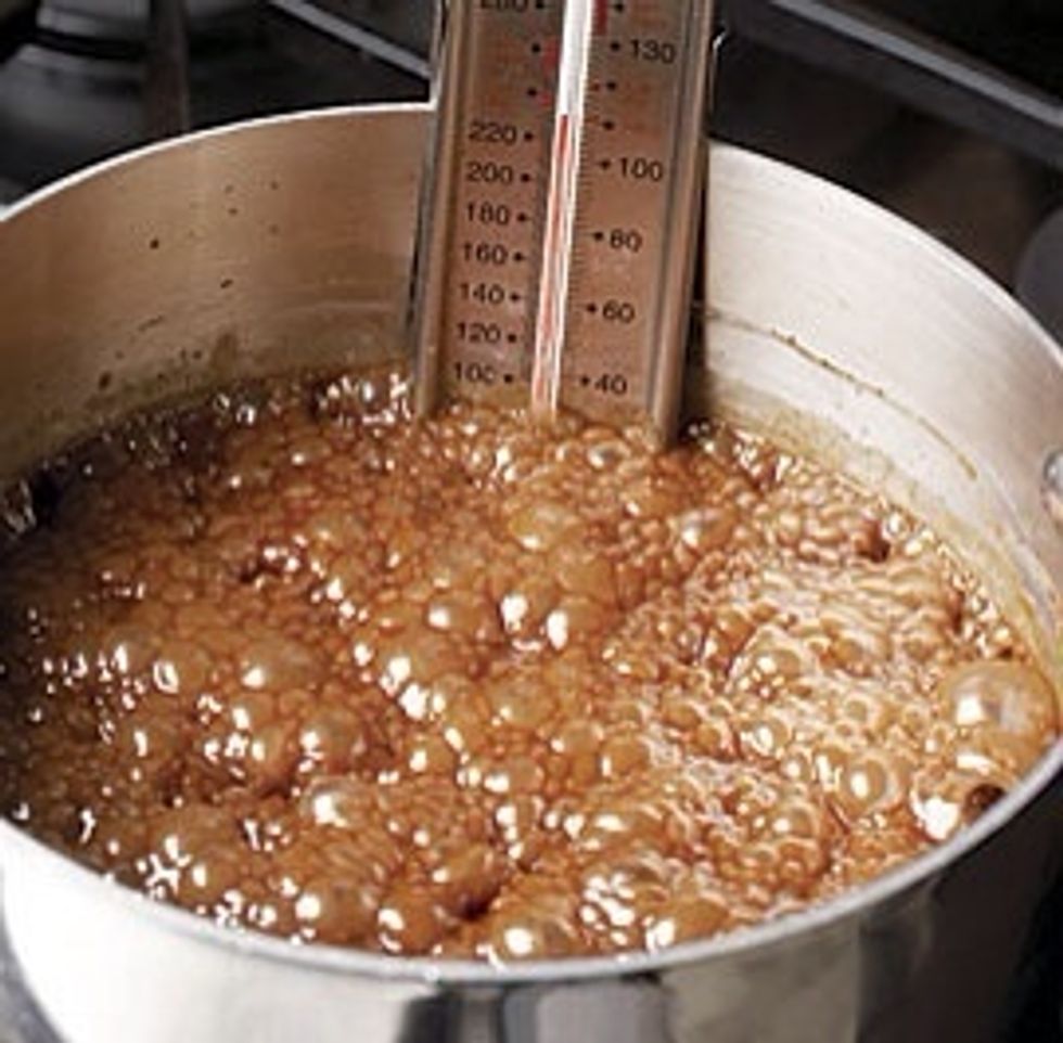 This is the syrup when at the soft ball stage...