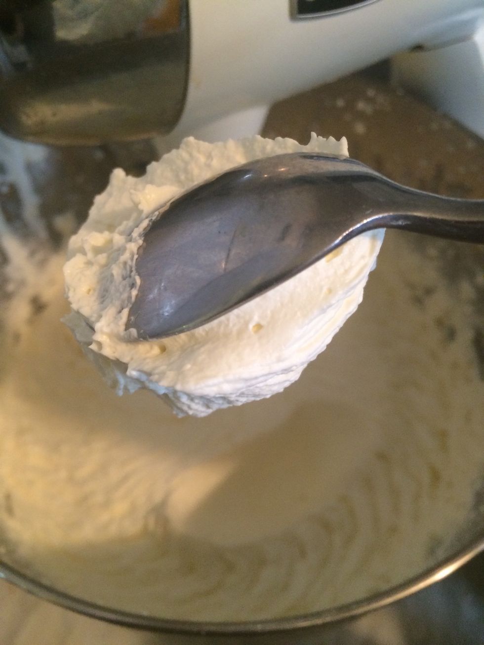 This is the test thats its ready, when it sticks unto the spoon. This took about 10 mins on whip mode (the fastest) but make sure you're checking it every 5 mins.