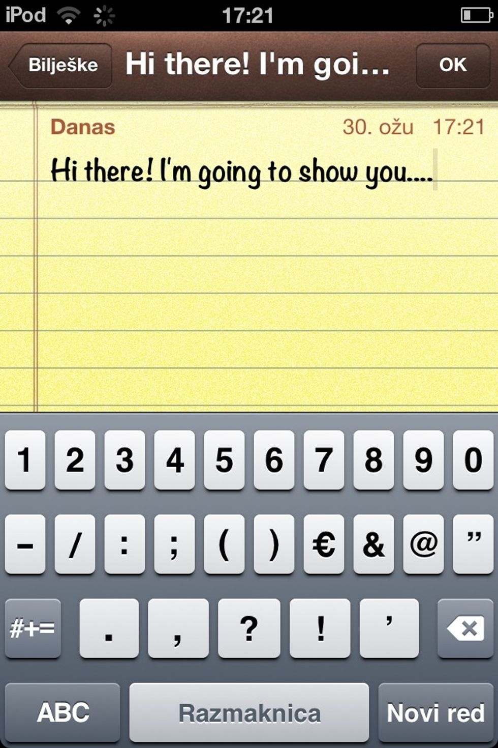 This is the text that you workin' on. Now you want to delete that all text because you don't like it.