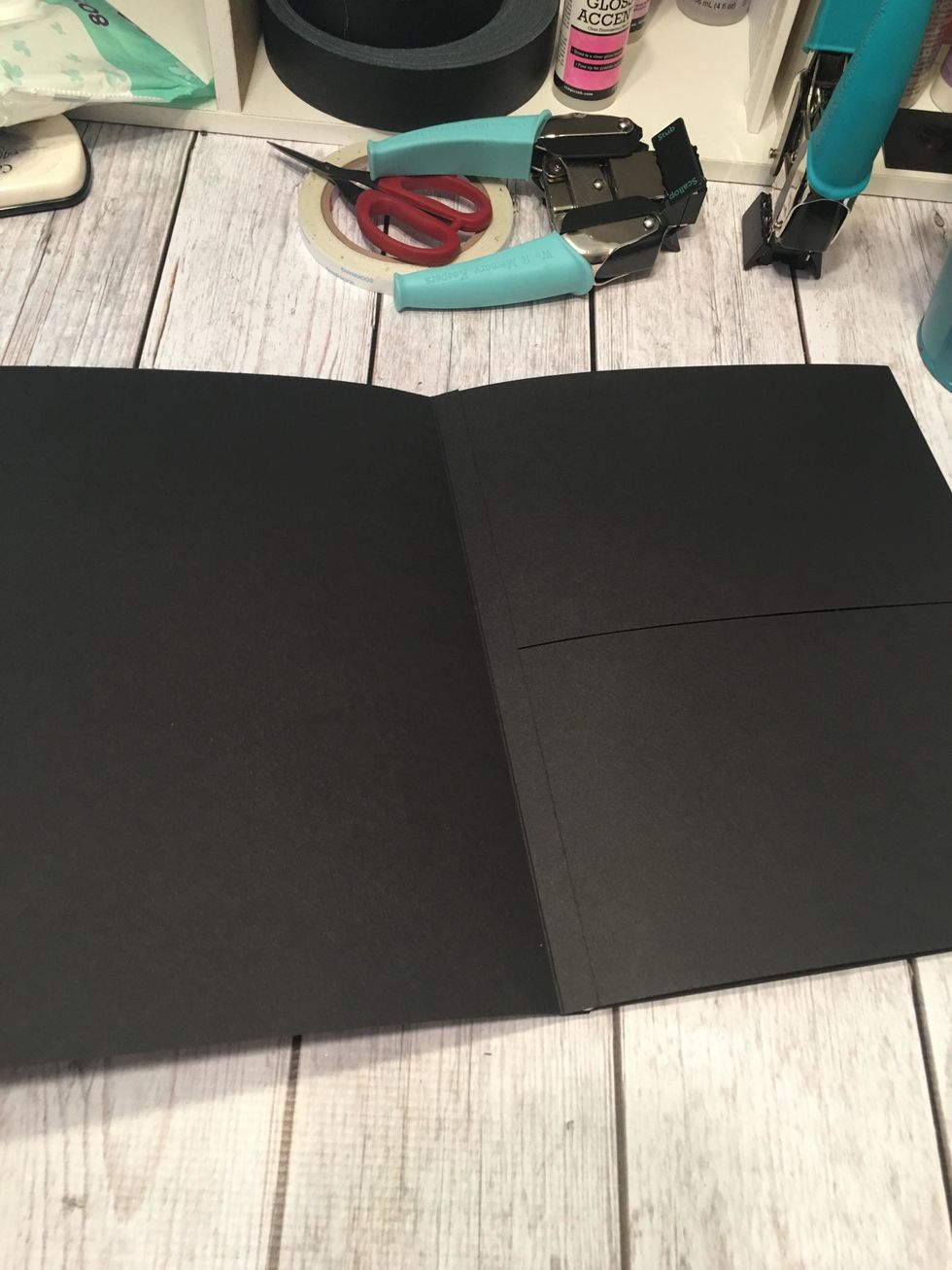 This is the top full page opened up showing the two "half" pages and there is one other full page under those.