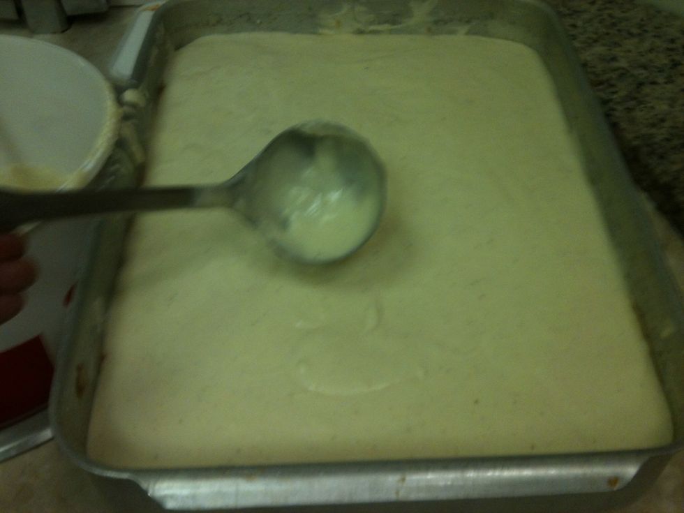 This is the top layer of bechamel, nice and thick.