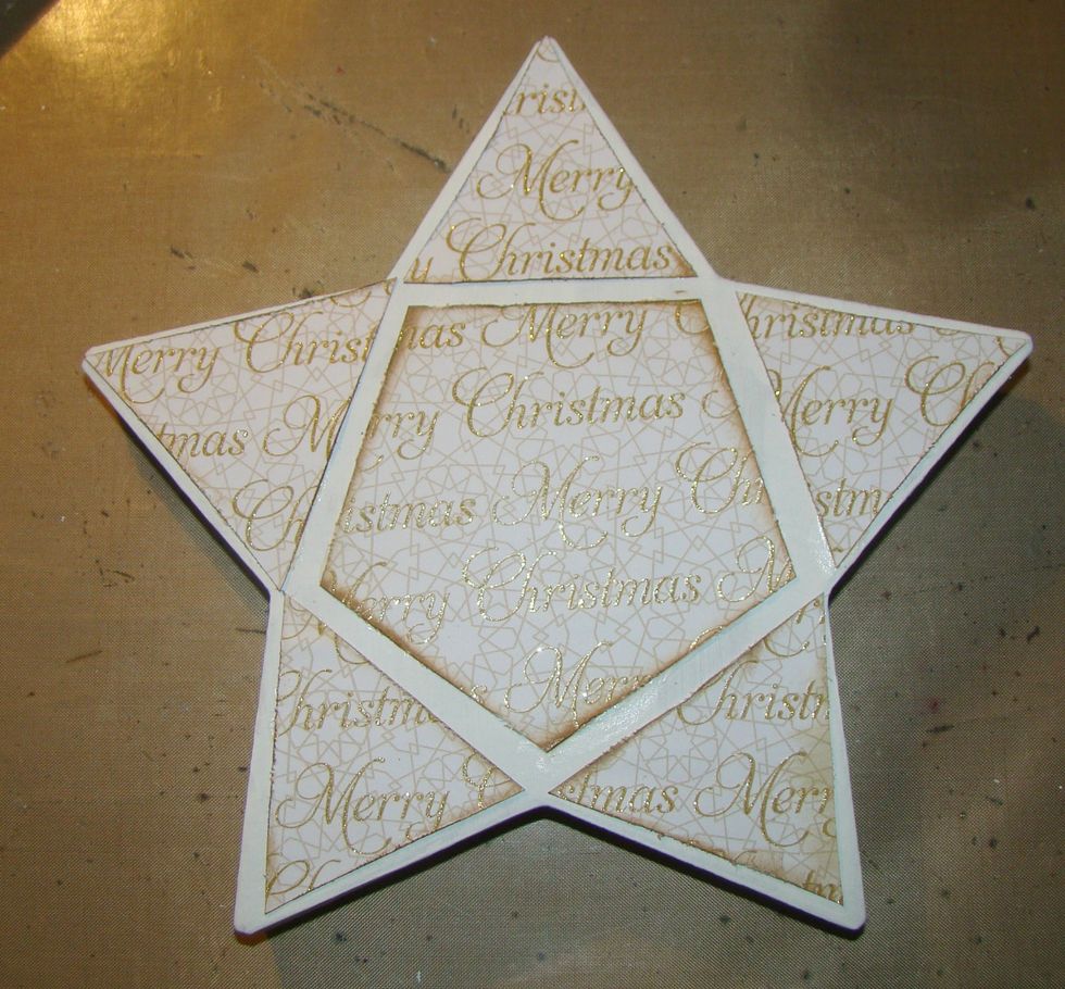 This is the top of the box once the papers have been glued down.