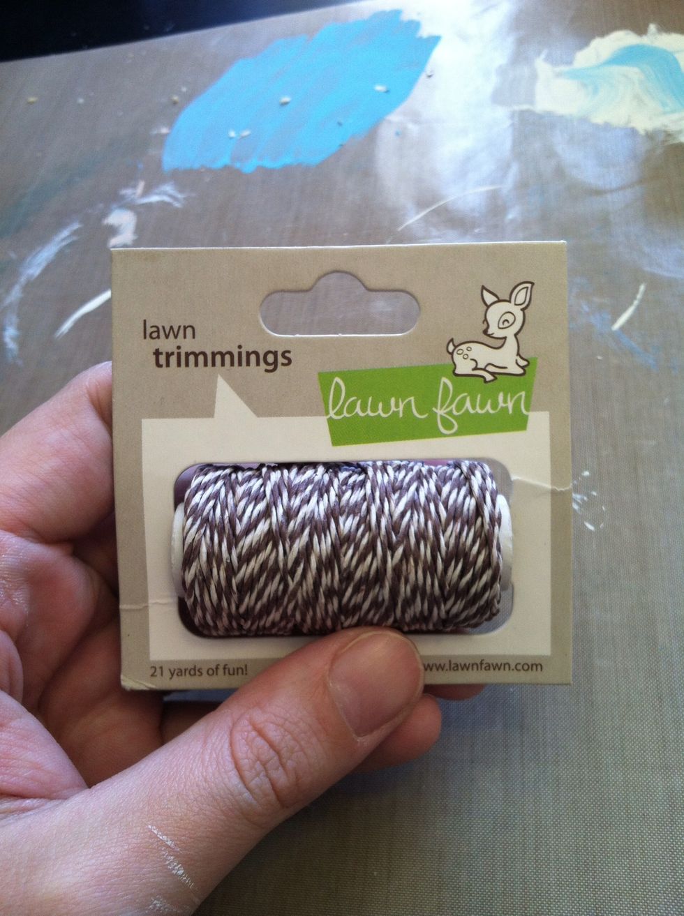 This is the twine I used on the "fencing". I would have preferred this ultra tiny jute my local scrapbook store carries but I ran out. This twine is a bit stiff. Something softer would be better.