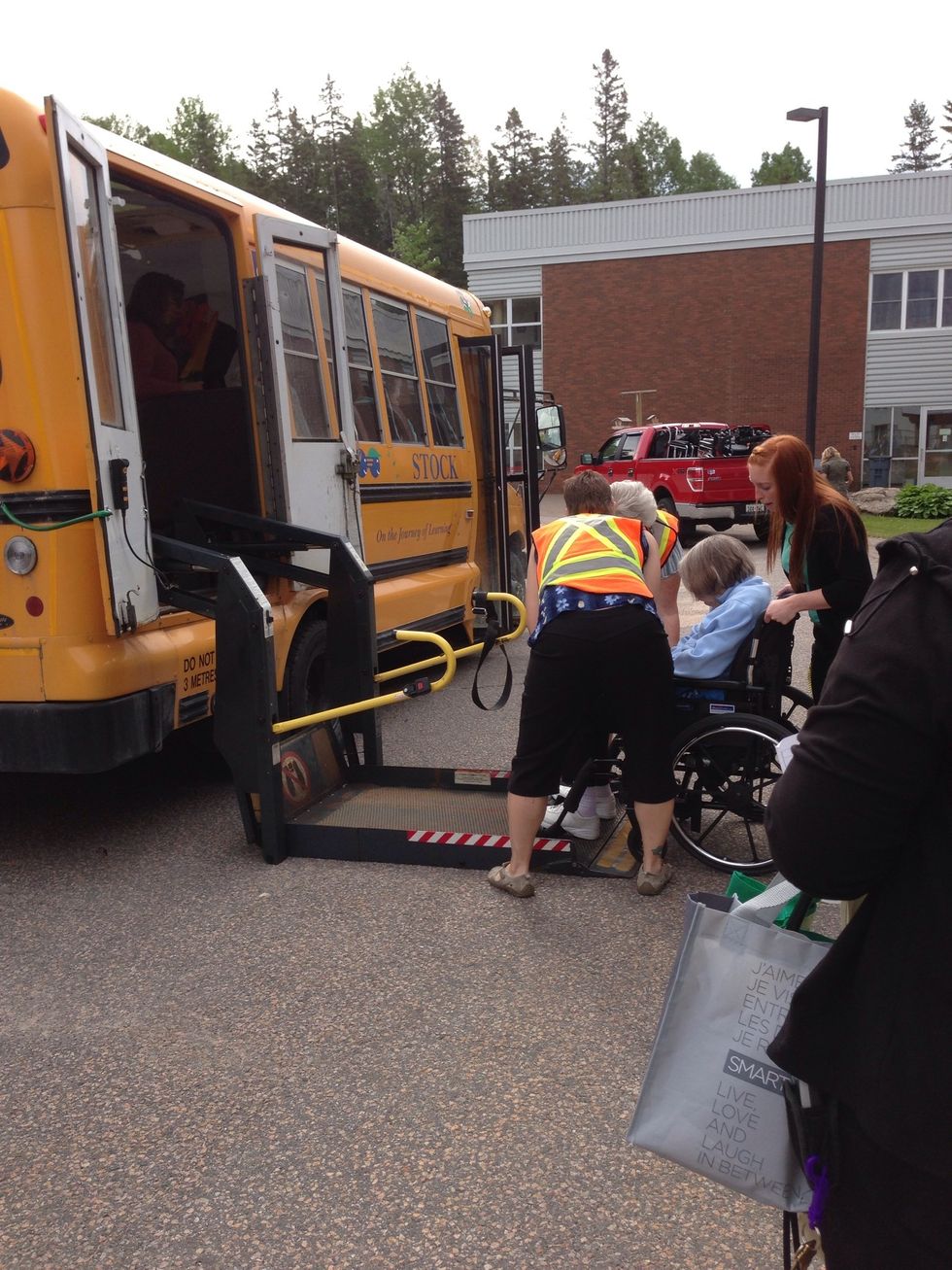 This is the W/C accessible bus that we use for the residents in Wheelchairs. It needs to be able to lift up to 500 pounds and safely get the residents boarded.
