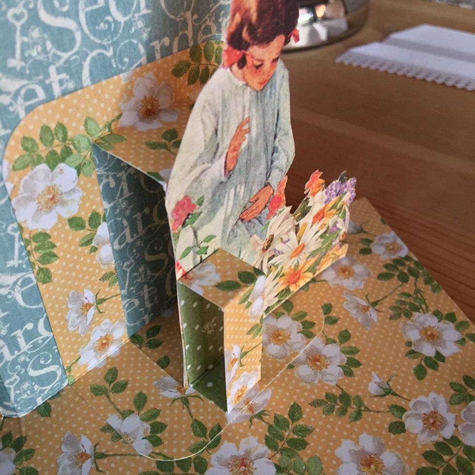 This is the way you can glue it to add more pop-up layers.