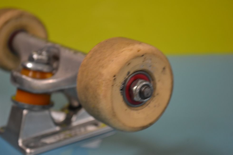 This is the wheels once they are screwed in place.