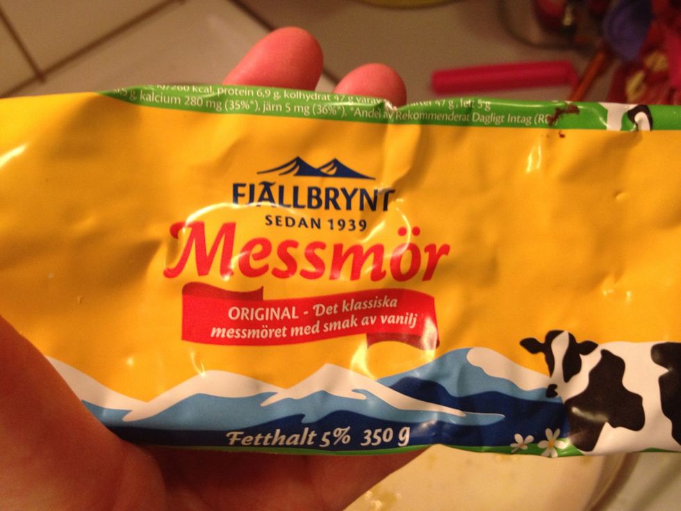 (This is the whey cheese). It isn't difficult to find (online) what foreigners say about Swedes, who eat food that comes out of a tube...)