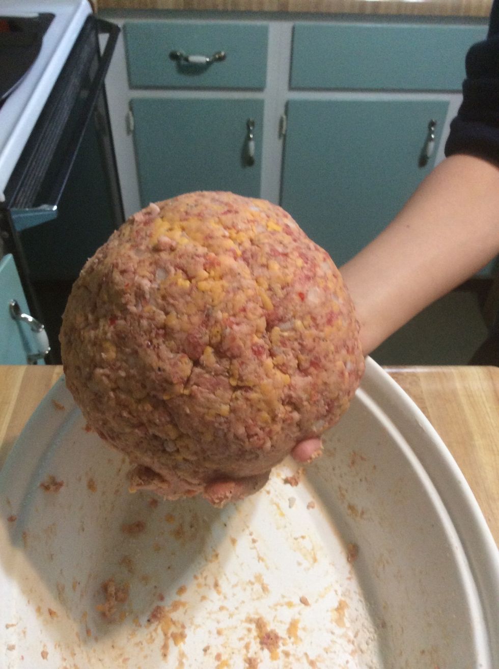 This is the WRONG way to make the sausage balls.