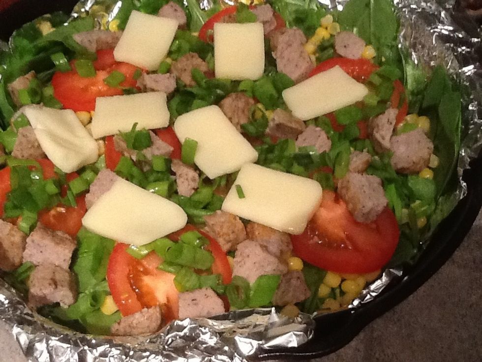 This is up to you but the cheese is next