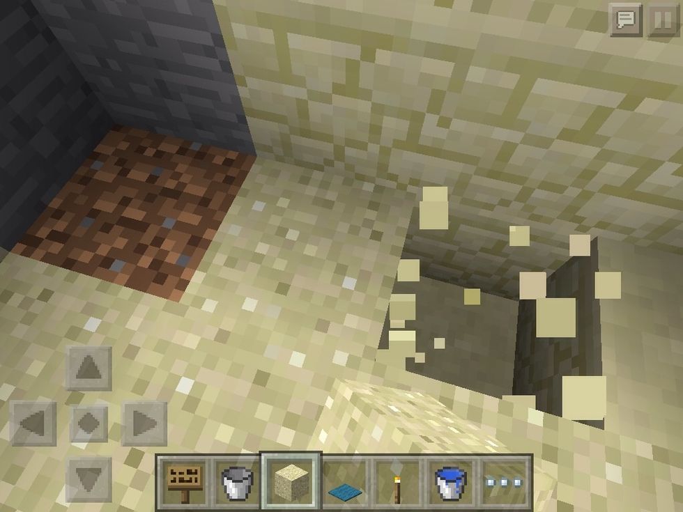 This is we're you should dig down or wherever your door is going to be