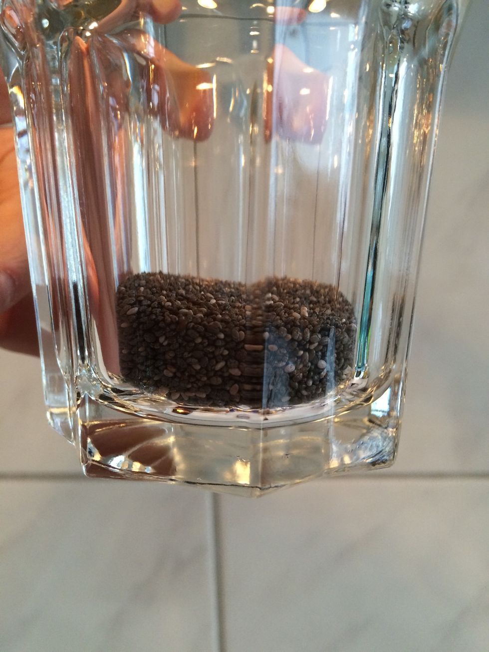 This is what 25grams of chia seeds look like