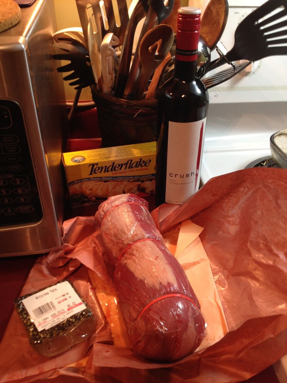 This is what Beef Tenderloin looks like. Just so you know when you head out to the butcher or farmers market. Preheat oven to 425F.