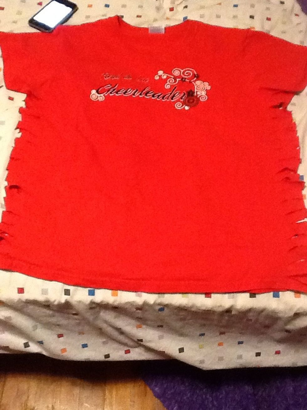 This is what both sides should look like once finished cutting.