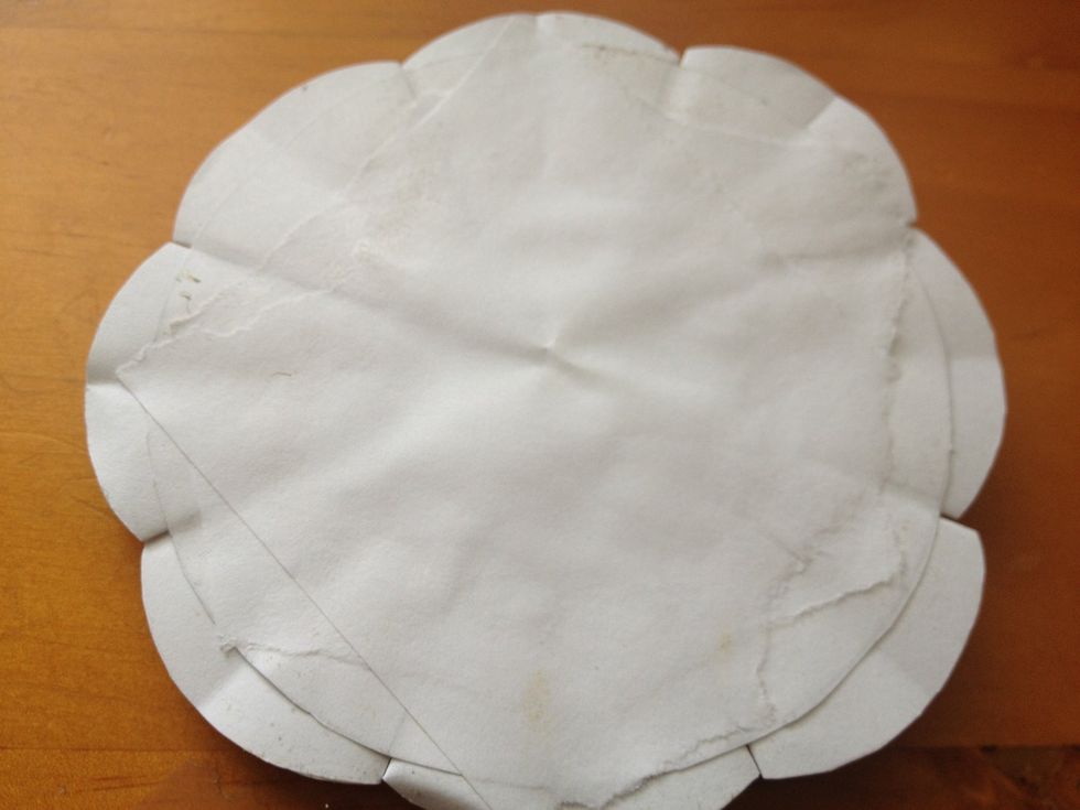 This is what I glued onto. Just scraps of paper to hold the shape.