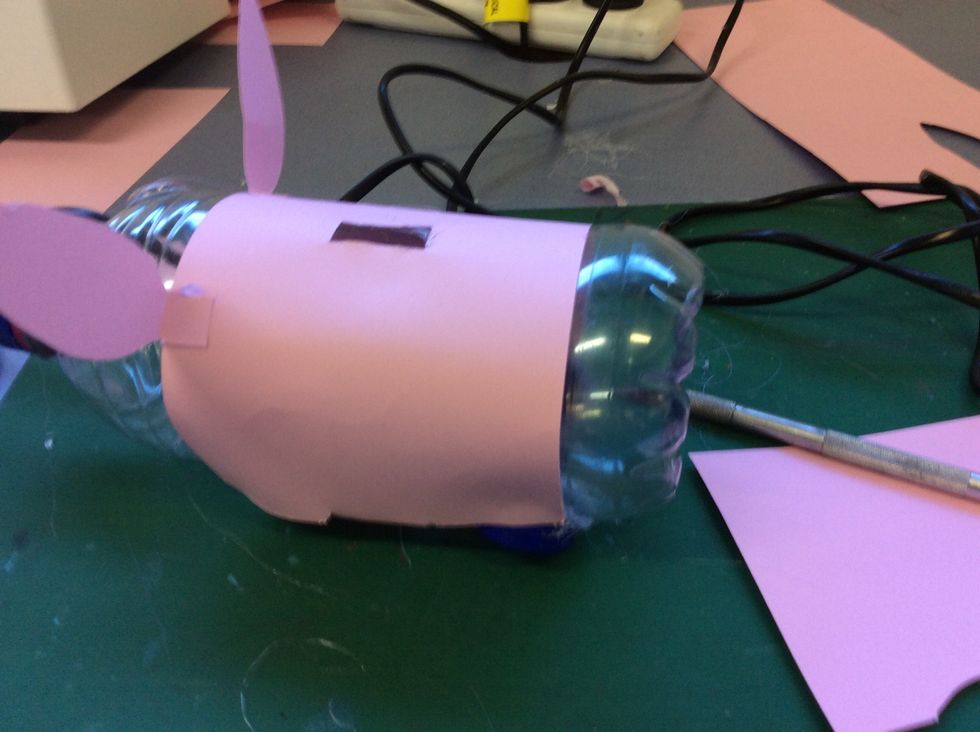 This is what I will look like once you glued it around your piggy bank