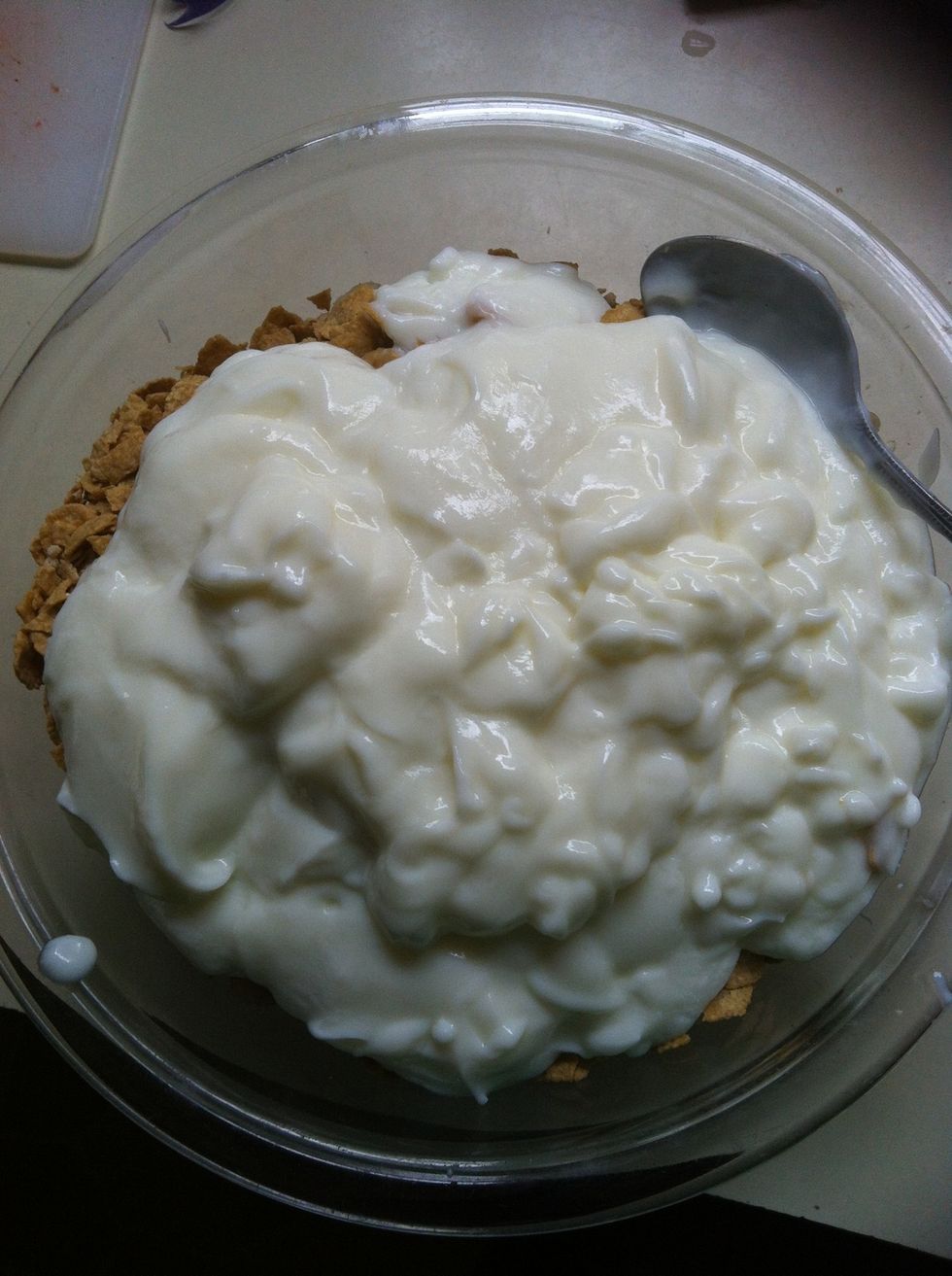 This is what it'll look like before mixing it