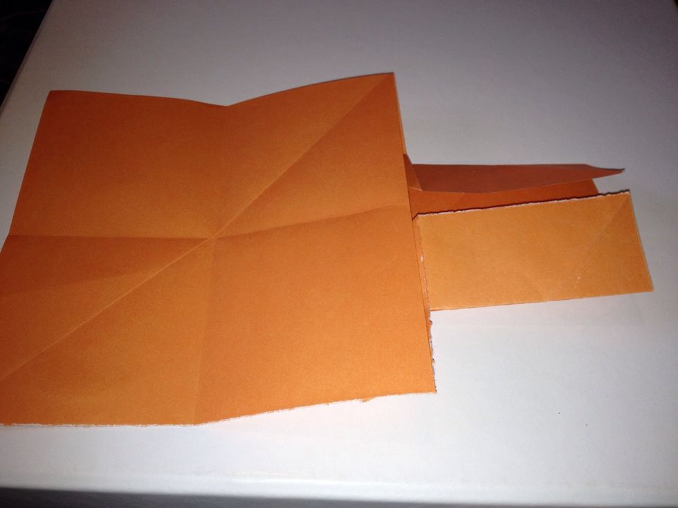 This is what it look like now turn it over and it should look like an arrow