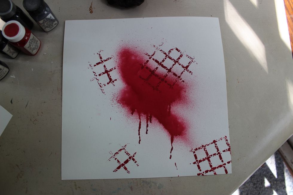 This is what it looked like after I applied random areas of the image.