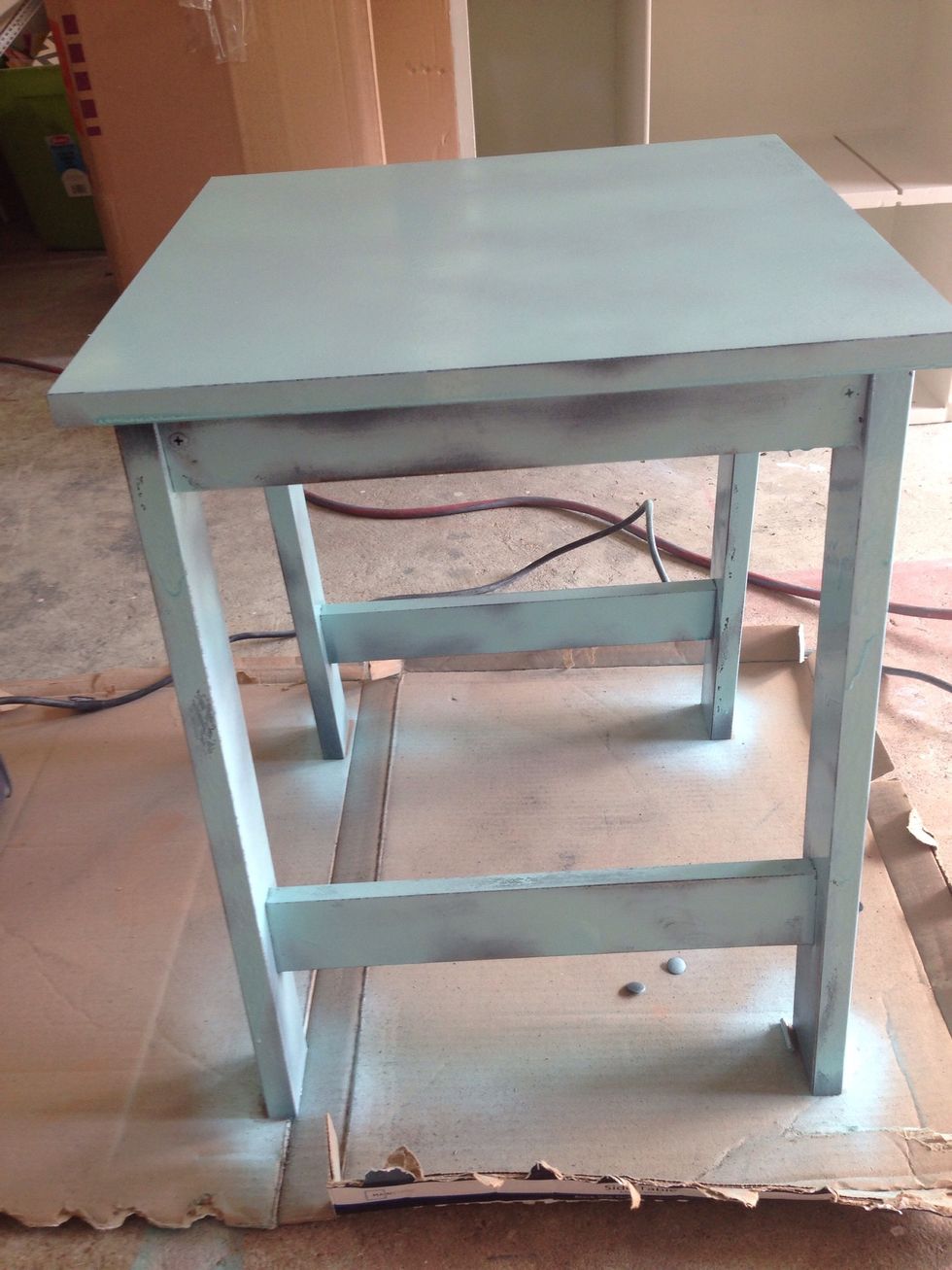 This is what it looked like after the first coat...